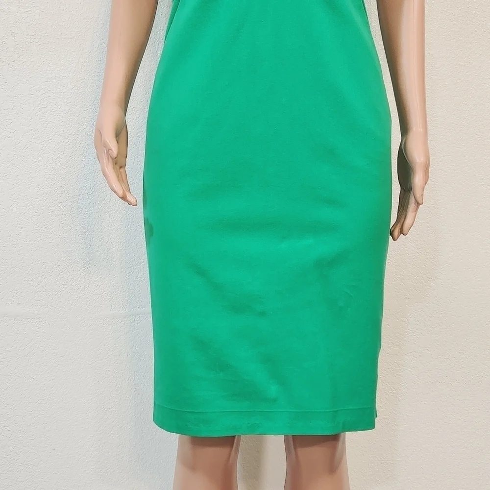 J.Crew Factory Cap Sleeve V-Neck Sheath Dress in Bi-stretch Cotton Sz 2